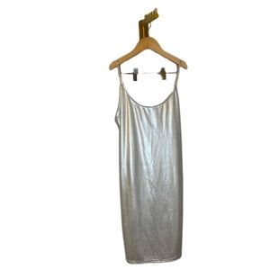 💥 3/$20 - Silver slim mini dress Forever21 Size M